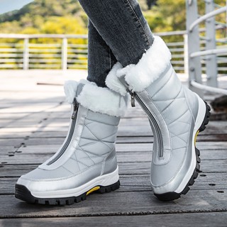 Womens waterproof snow hot sale boots with zipper