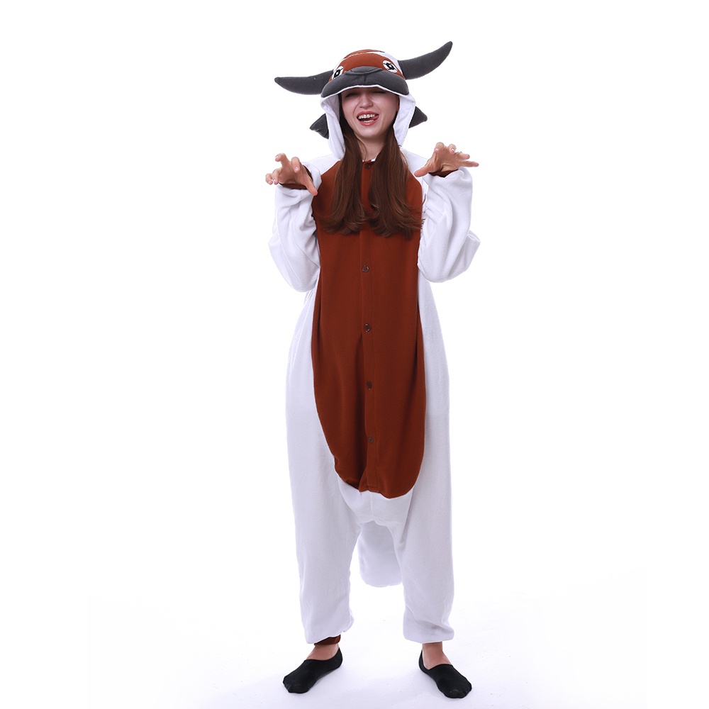 2021 New Arrival Adult Animal Brown Bull Kigurumi Onesies Pajamas