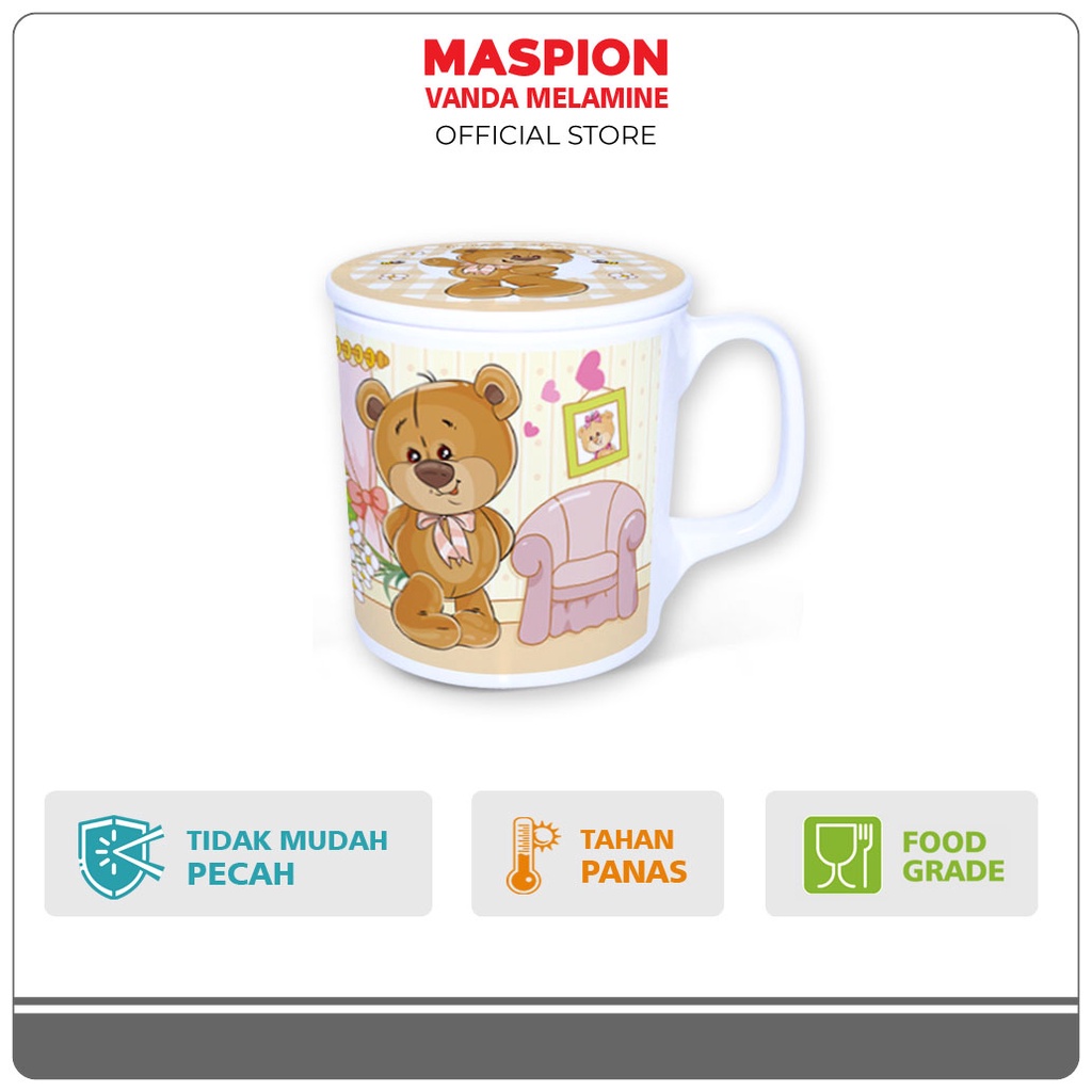 Maspion Vanda Melamin Mug 3.5 Inch + Tutup - Gambar 2