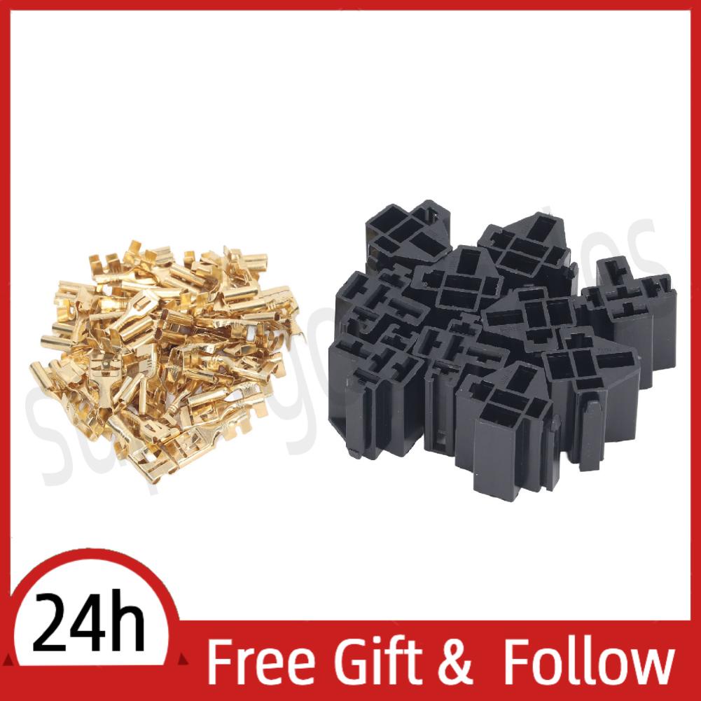 Supergoodsales 10 Set 5 Pin Relay Connector Kit 12V 30A/40A with 30pc