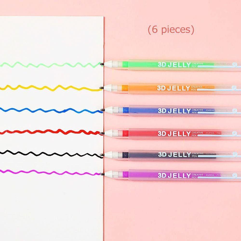 FOREVER 6/12PCS Juice Gel Ink Ballpoint Pen, 1.0mm 12 Color Glossy