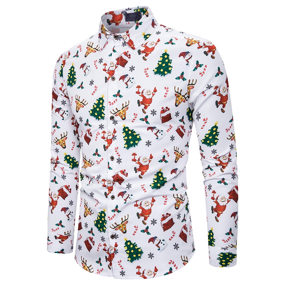 Mens christmas clearance long sleeve shirts