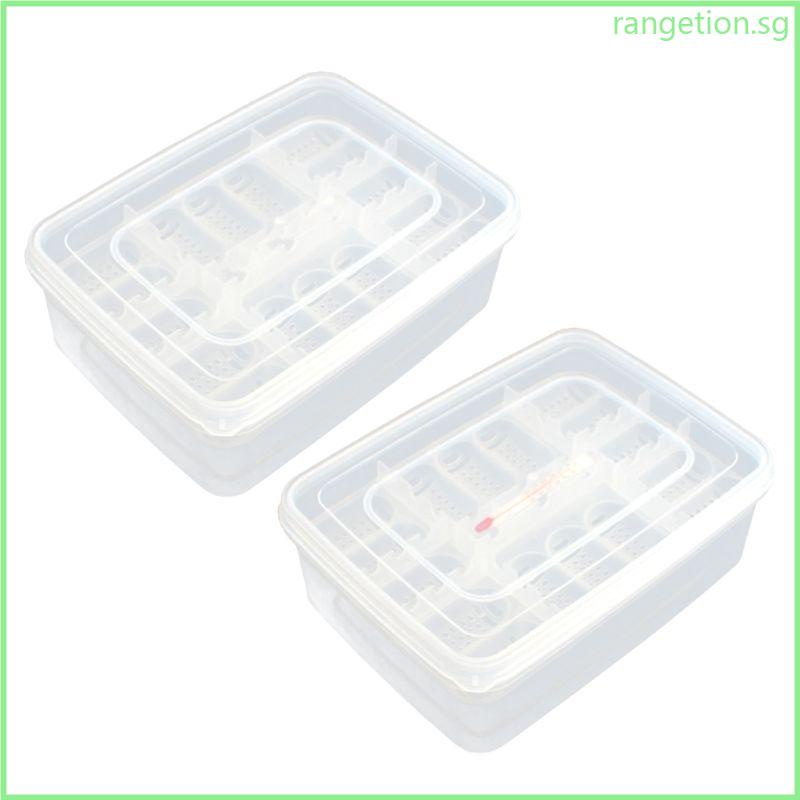 RAN 16-grid Egg Incubator Reptile Hatching Box for Geckos Lizards Maned ...