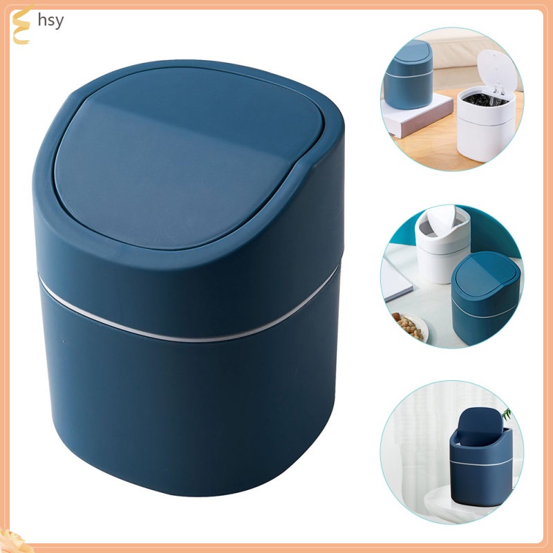 Tiny Modern Small Food Scrap Bin Tabletop Trash Can Wastebasket