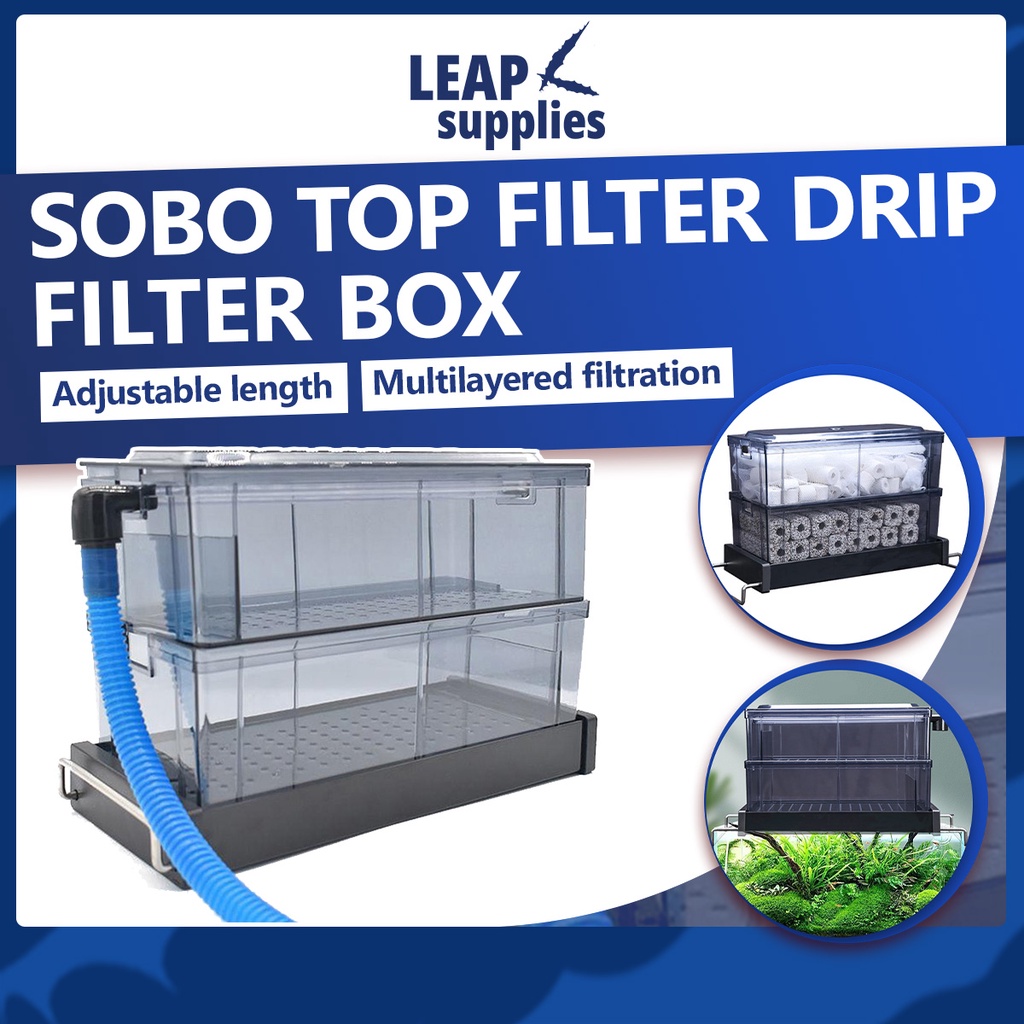 [SG STOCK] SOBO Top Filter Drip Filter Box Fish Tank Overhead Filter