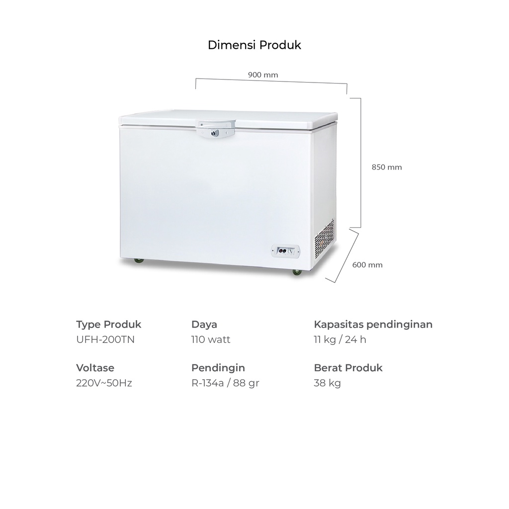 Maspion Freezer 200 Liter UFH-200 TN - Gambar 2