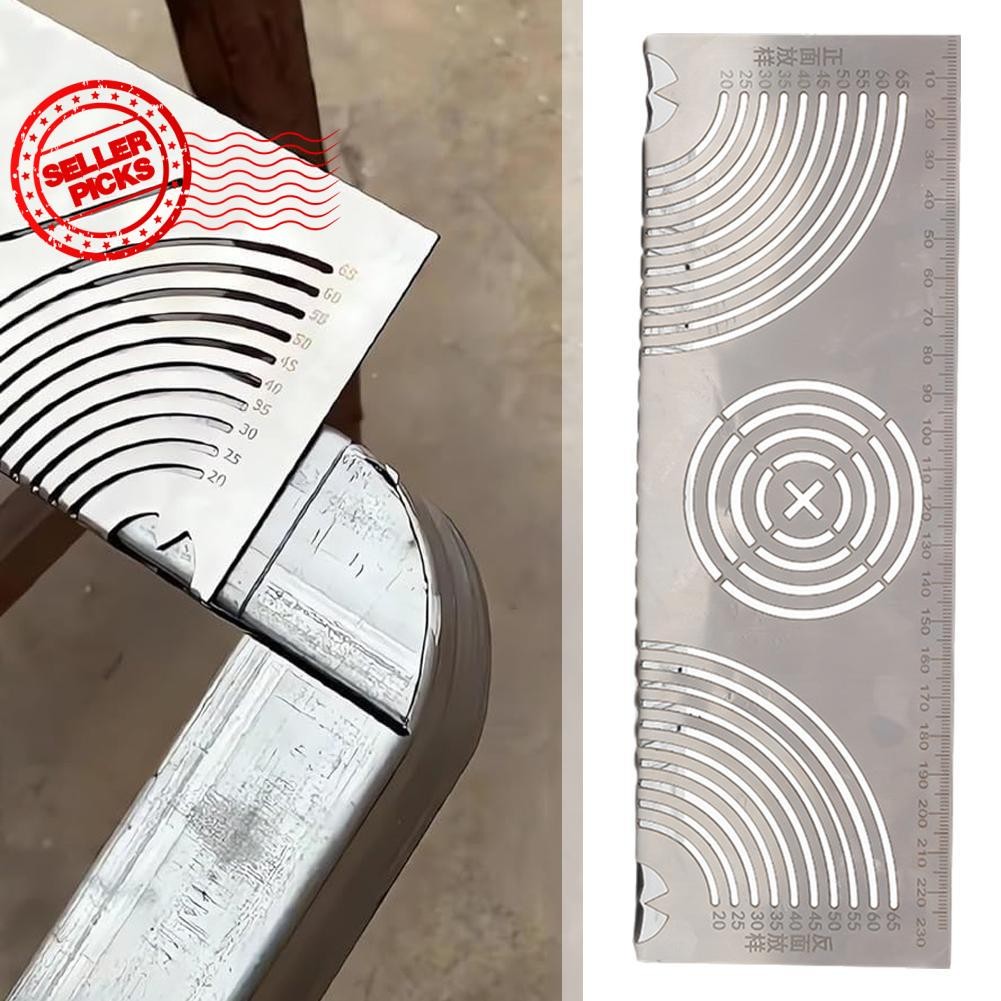 Square Steel Folding 90 Degree Round Arc Angle Drawing Arc Ruler Round ...