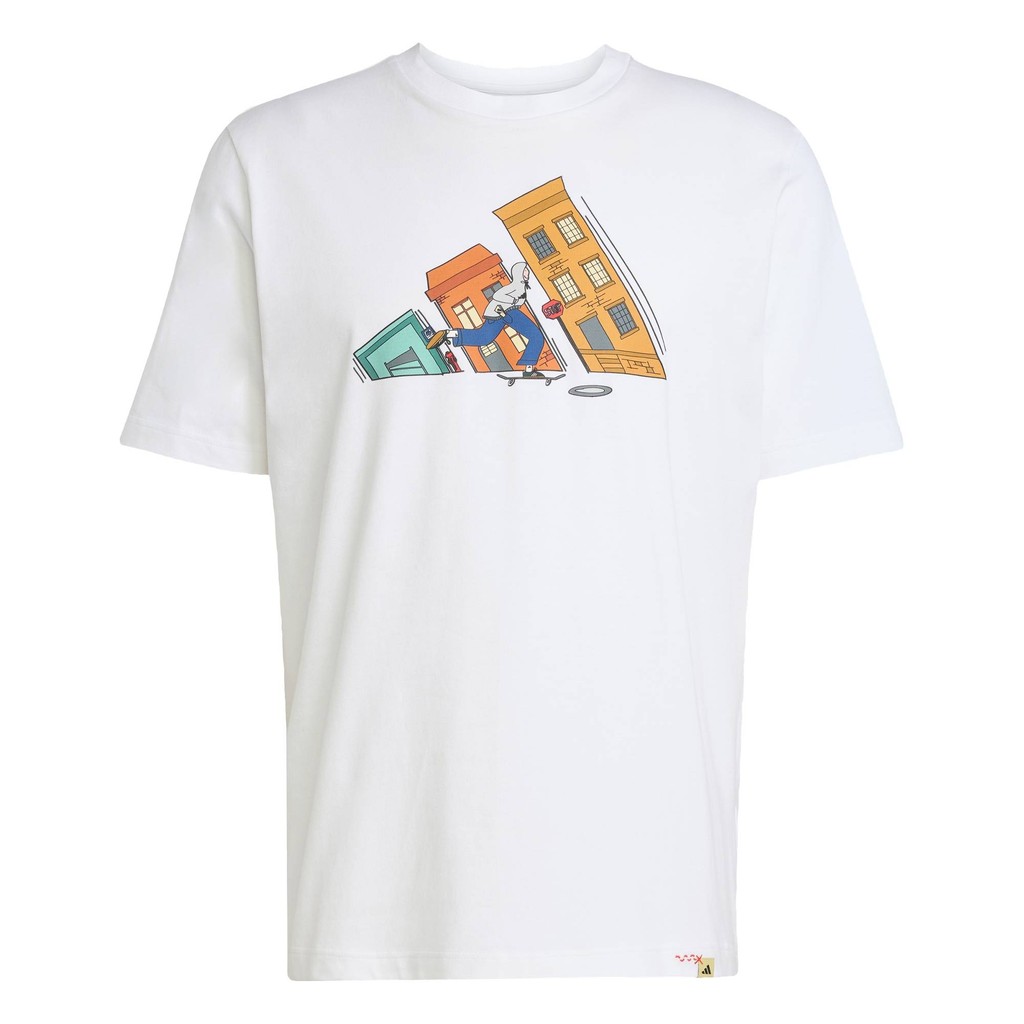 adidas Lifestyle Doodle Hunt Skate Graphic Tee Men White JM6499