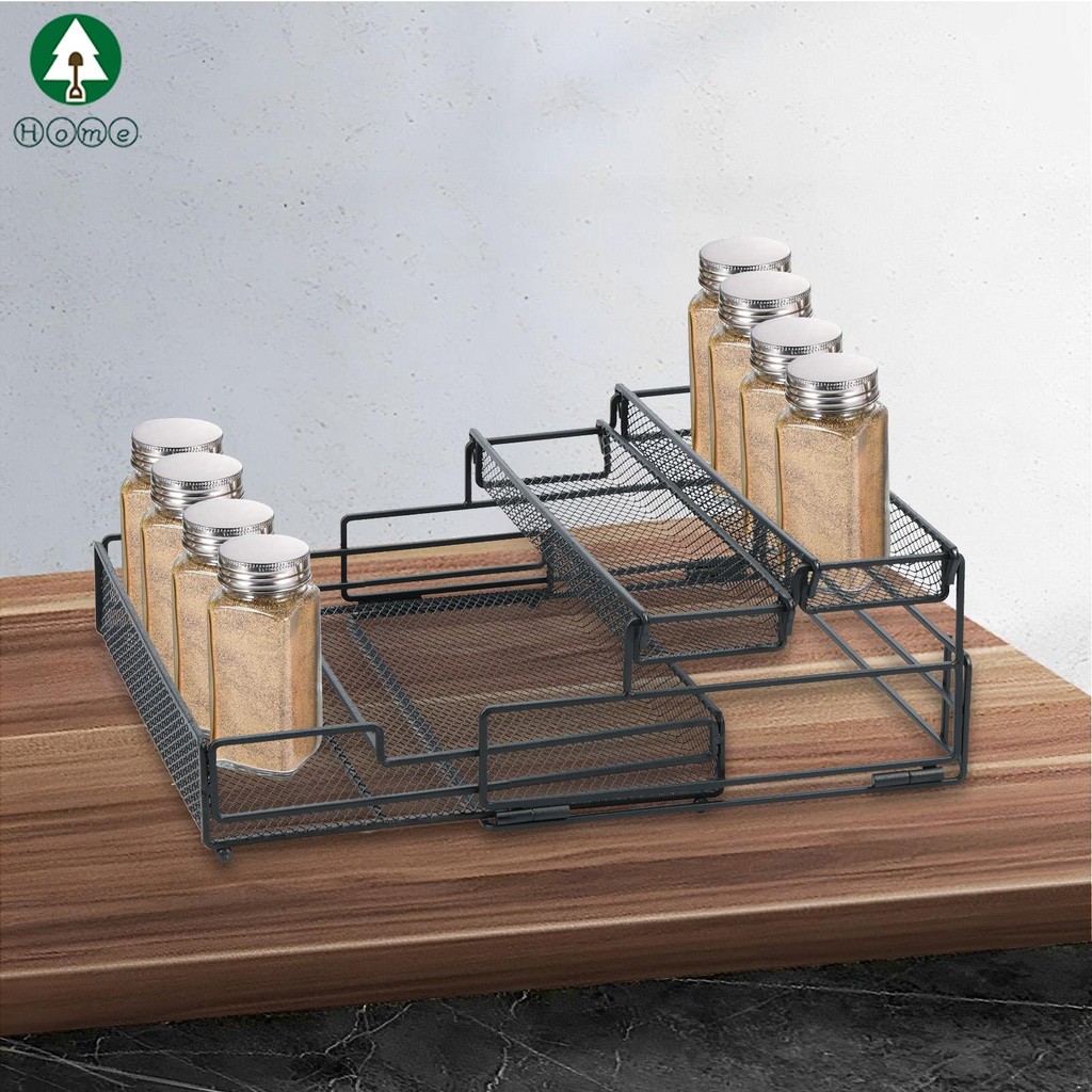 Spice Rack Organizer Metal Spice Rack for 3 Floor Storage Rust Proof ...