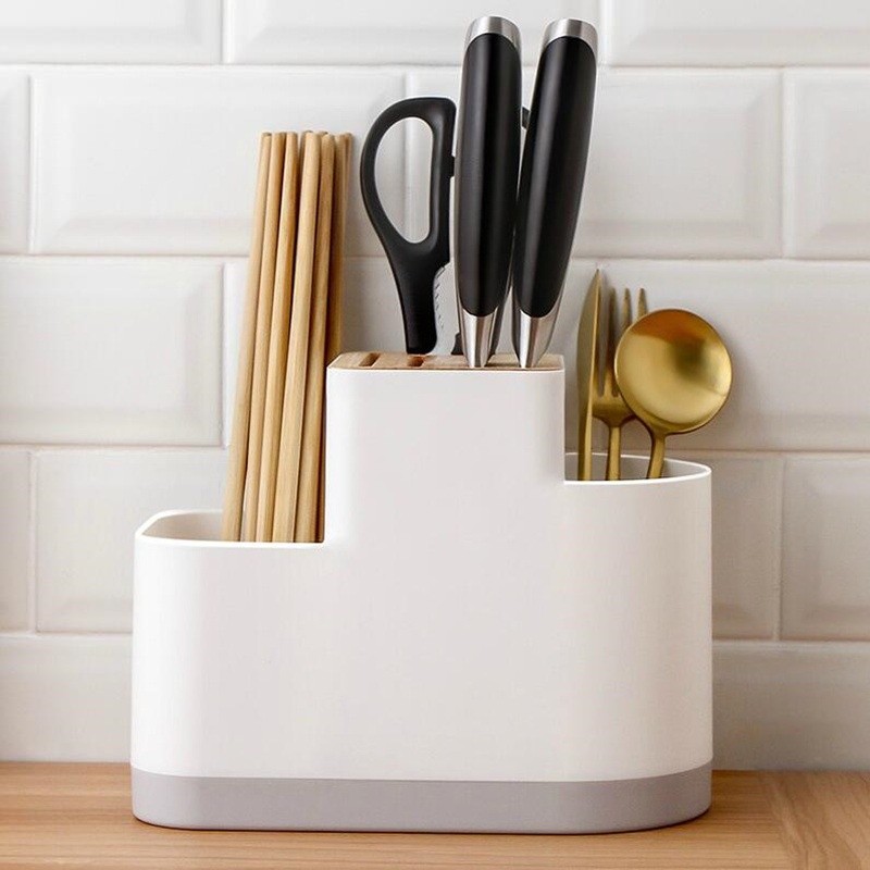 eLIVING Japanese-Style Knife Holder Chopping Board Rack Knives Rack Pot ...