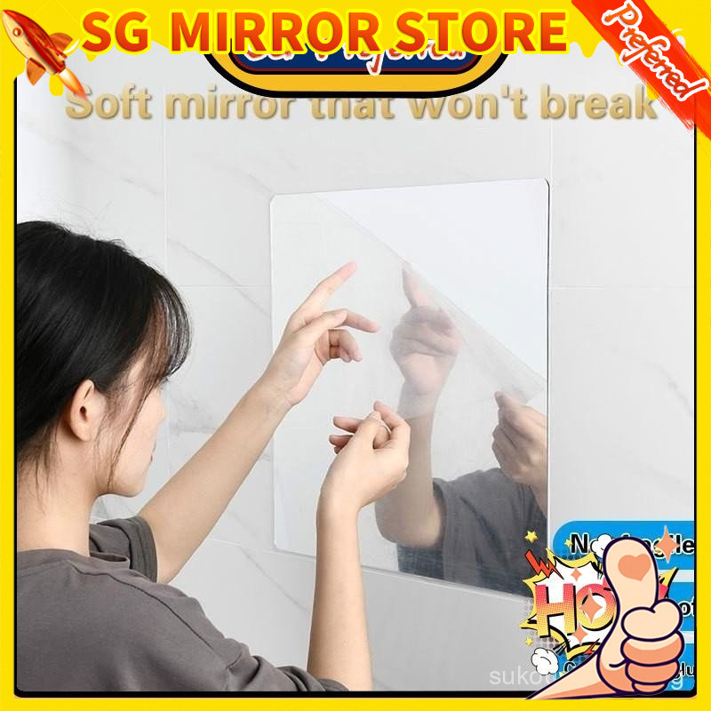 Mirror That Will Not Break Self-adhesive Soft Mirror Stickers Toilet ...