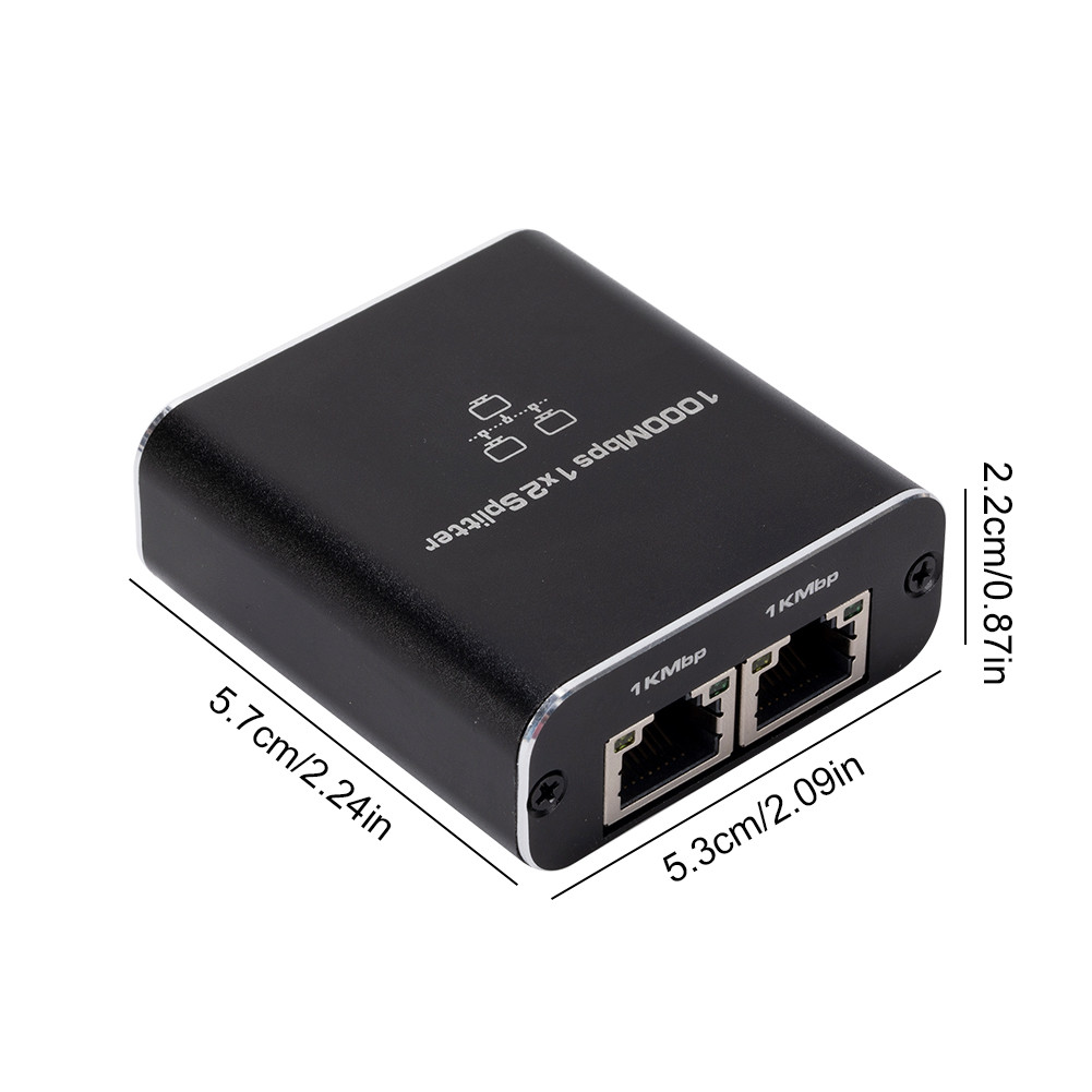 1 in 2 Gigabit Ethernet Switch Splitter Network Cable Selector USB Mini ...