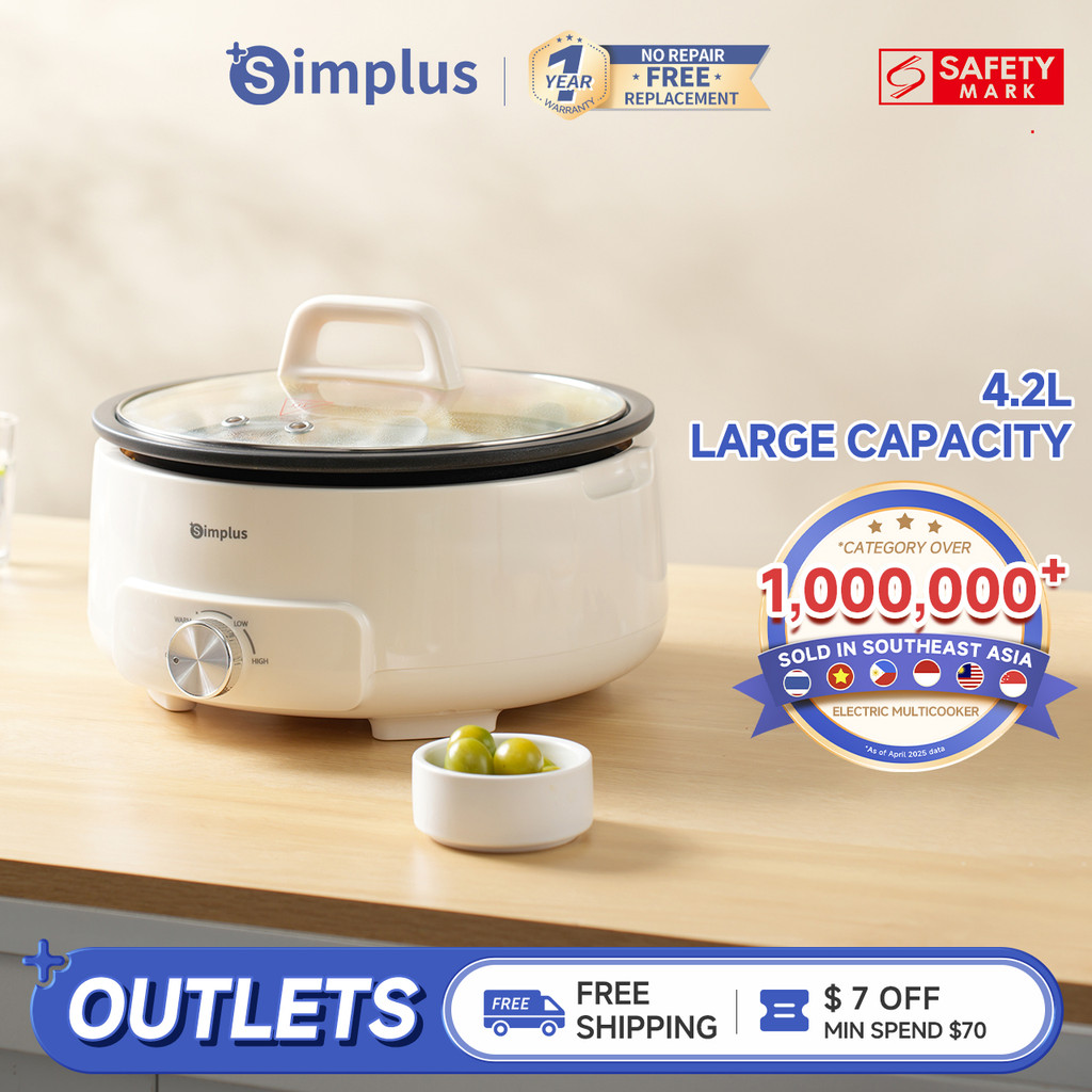Simplus 4.2L Removable Multi-function Electric Hot Pot 1400W Household ...