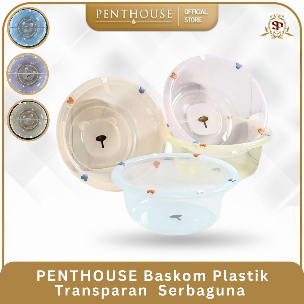 PENTHOUSE Multipurpose Transparent Plastic Basin in Pastel Colors ...