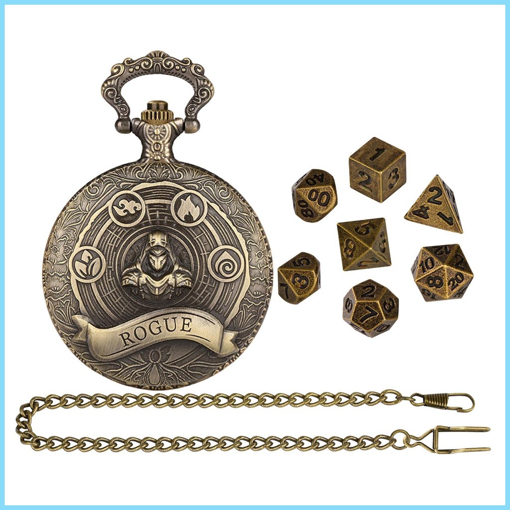 Pocket Watch Case Set Role Playing Table Games Vintage Relief Pocket ...