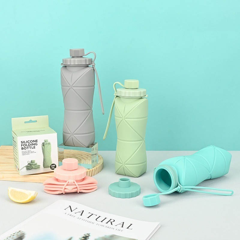 Dearday Foldable Portable Water Bottle 600ml - Gambar 2