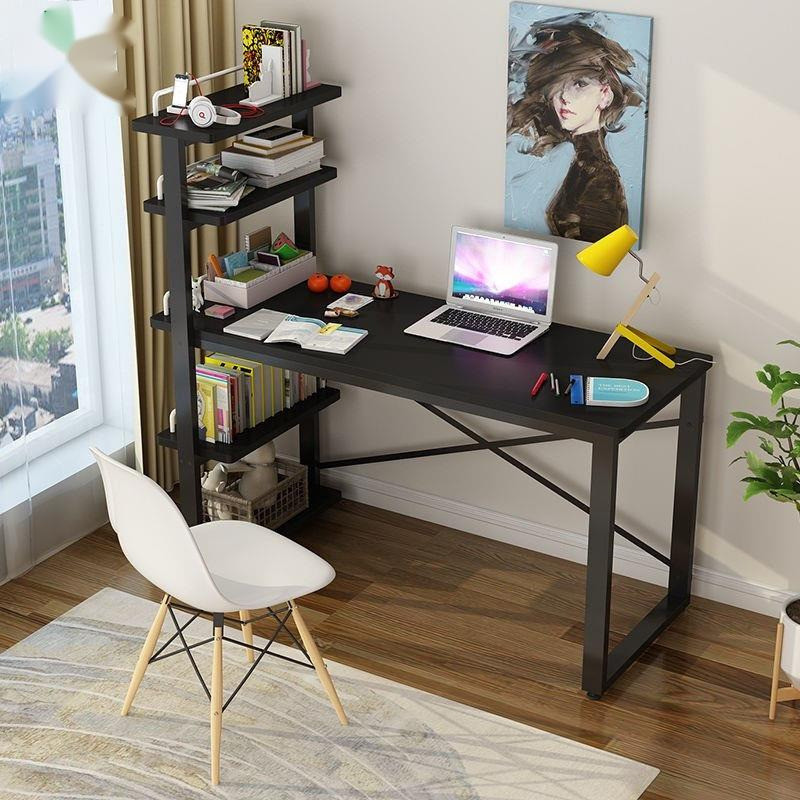 YJG Computer Table Home Simple Desk Combination With Bookshelf ...