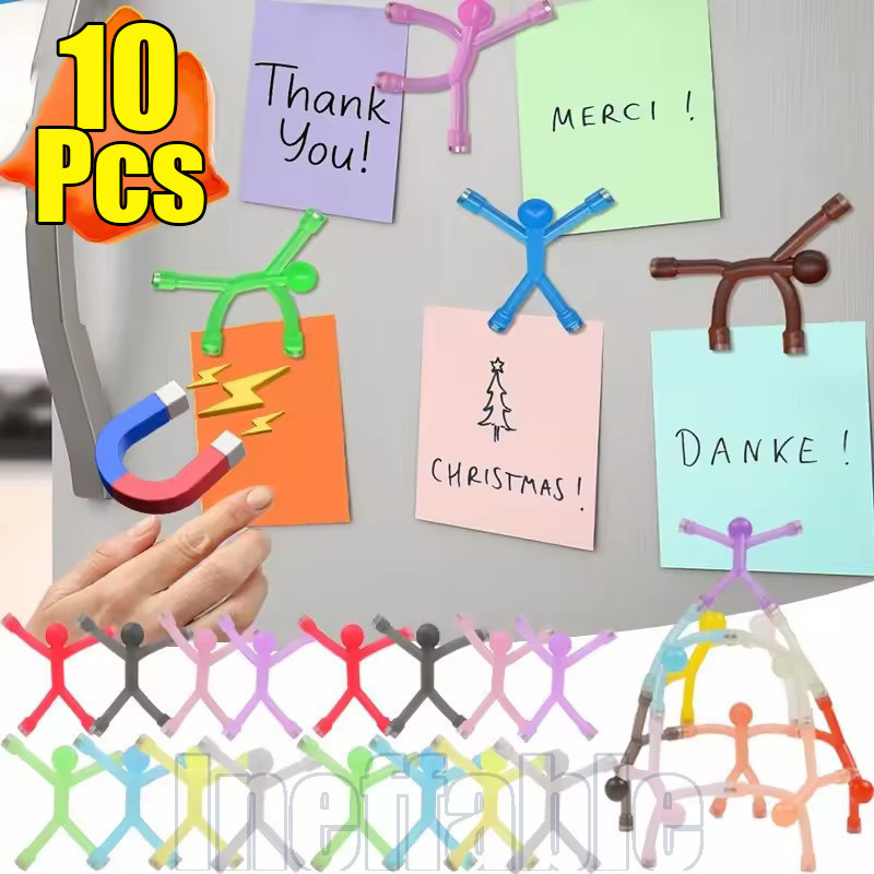2/5/10Pcs Mini Man Refrigerator Magnets - Flexible Fridge Men Magnetic ...