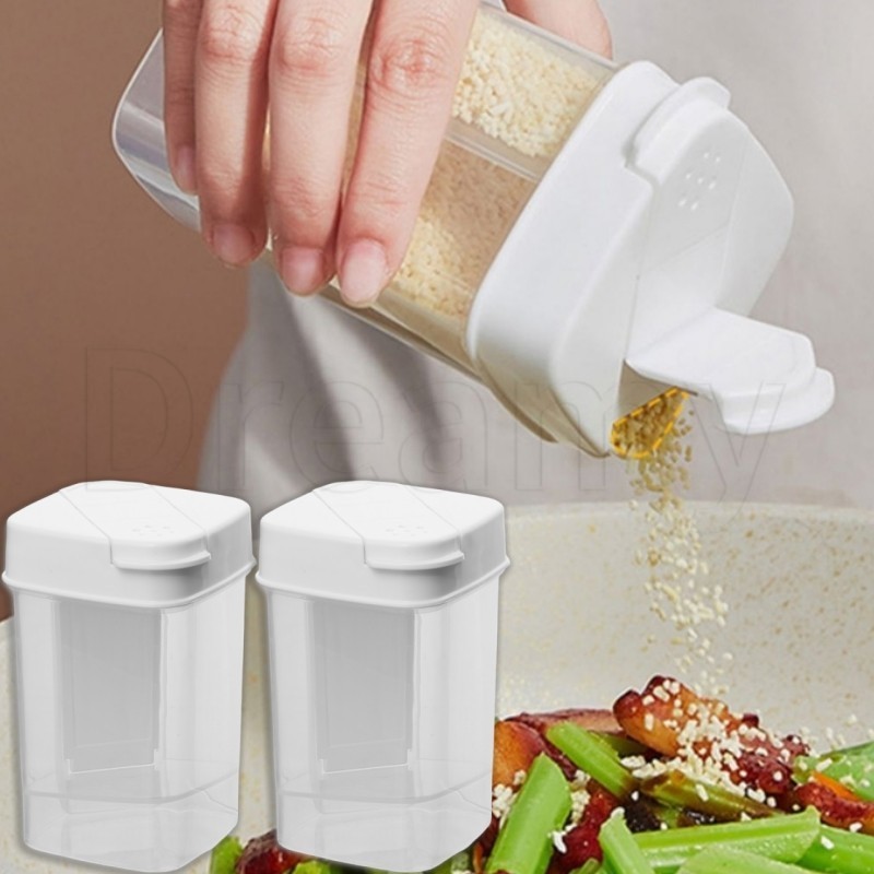 Double Lids Seasoning Bottles - Spice Powders Jar Pepper Shakers ...