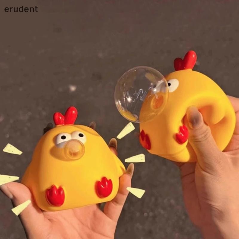 erudent 1PC New Cute Chicken Squeeze And Spit Bubble Toys Autism ...