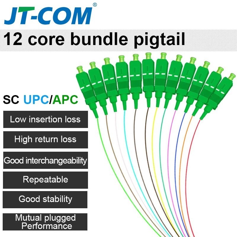 12 Core SC UPC/APC Pigtail fiber single-mode fiber jumper LC/UPC bundle ...