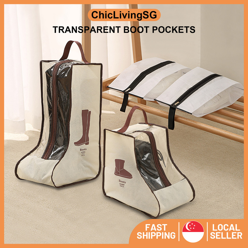 【SG Stock】Waterproof Boot Storage Bag - Foldable Dustproof Shoe ...
