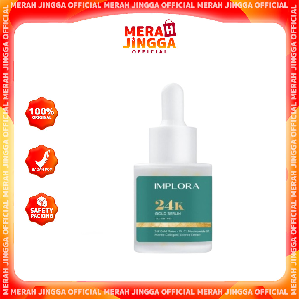 Implora 24K Gold Serum 20ml / Merah Jingga Official