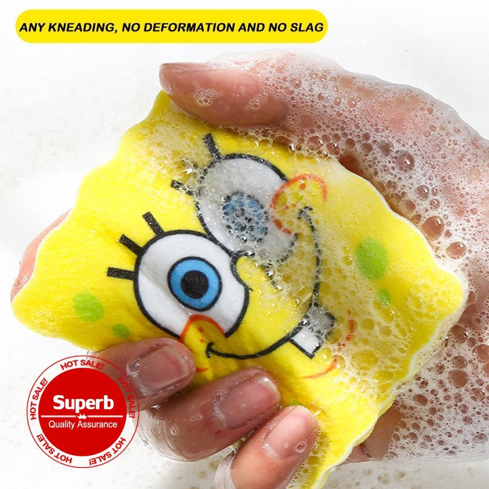 Spongebob Squarepants Kitchen Wipe Cute Rag Cartoon Dishwashing To ...