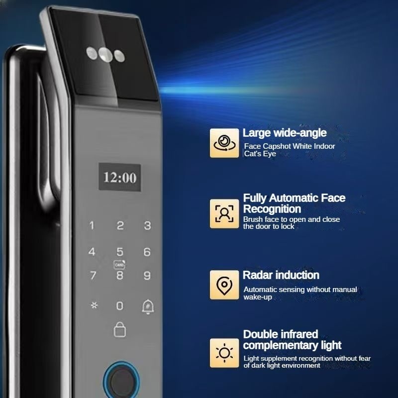 3D Face Recognition 8 in 1 Auto Password Smart Door Lock Fully ...