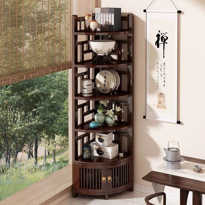 [48H Shipping] Corner Tea Storage Rack Household Tea Cabinet Multi ...