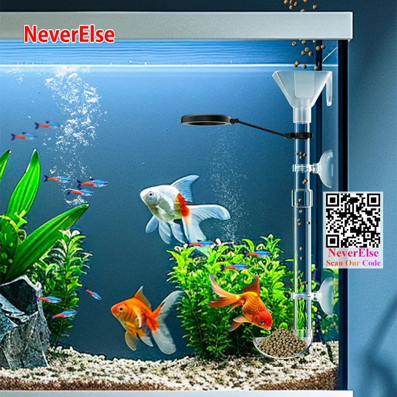Aquarium fish tank retractable feeding tube, fixed point anti floating ...