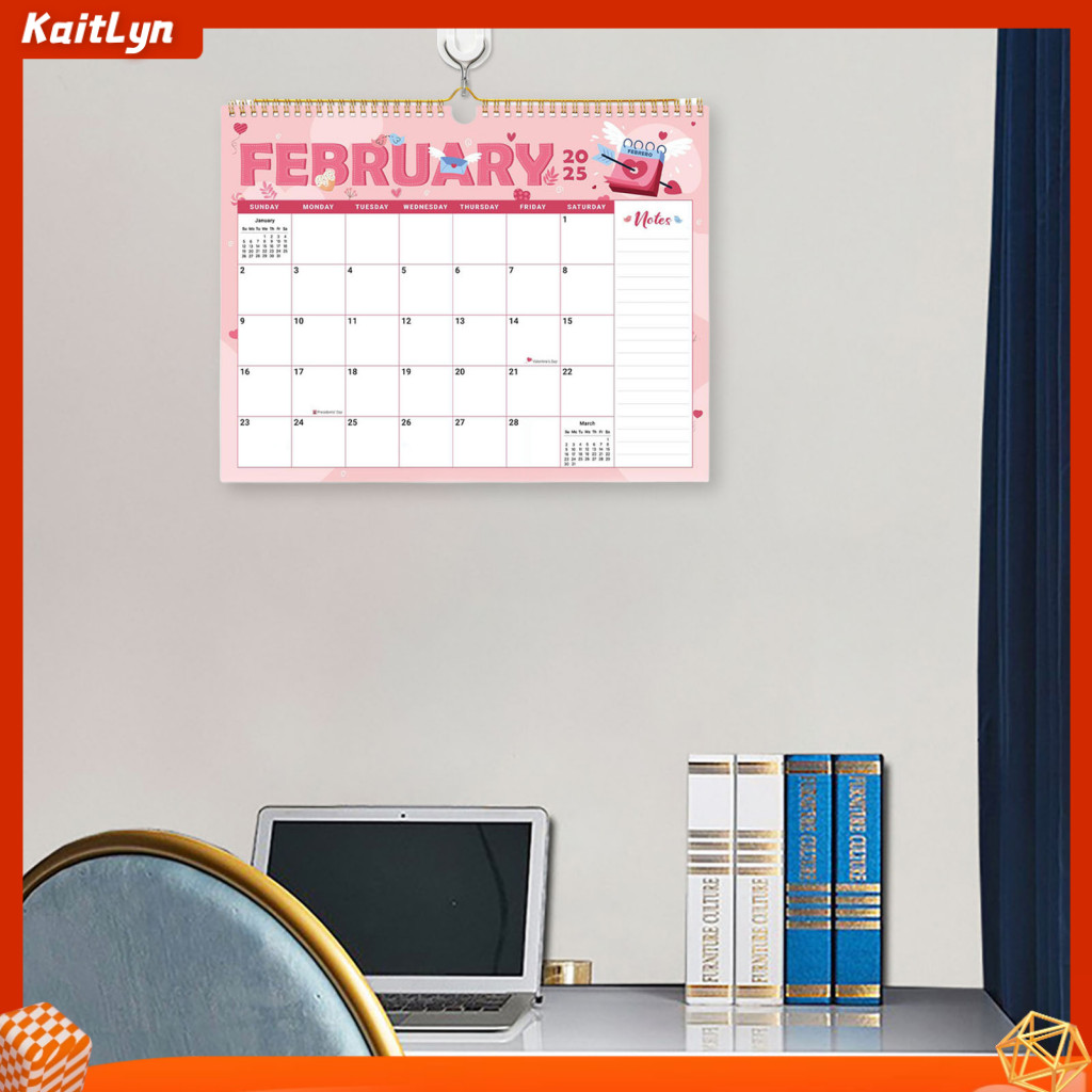 Reminder Wall Calendar Spiral Bound Wall Calendar 20252026 Wall
