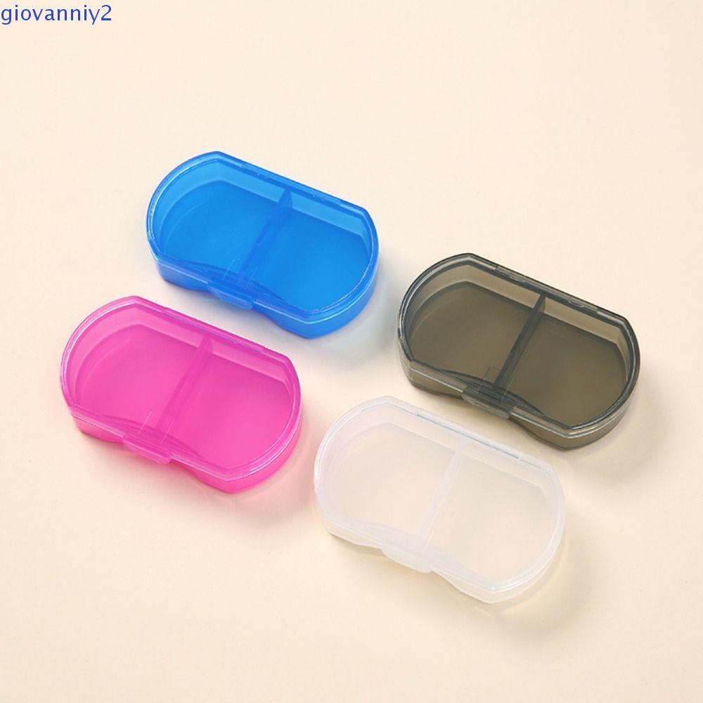GIOVANNIY Mini Pill Box, with Lid Dust-proof 2-gird Pill Box, Easy To ...