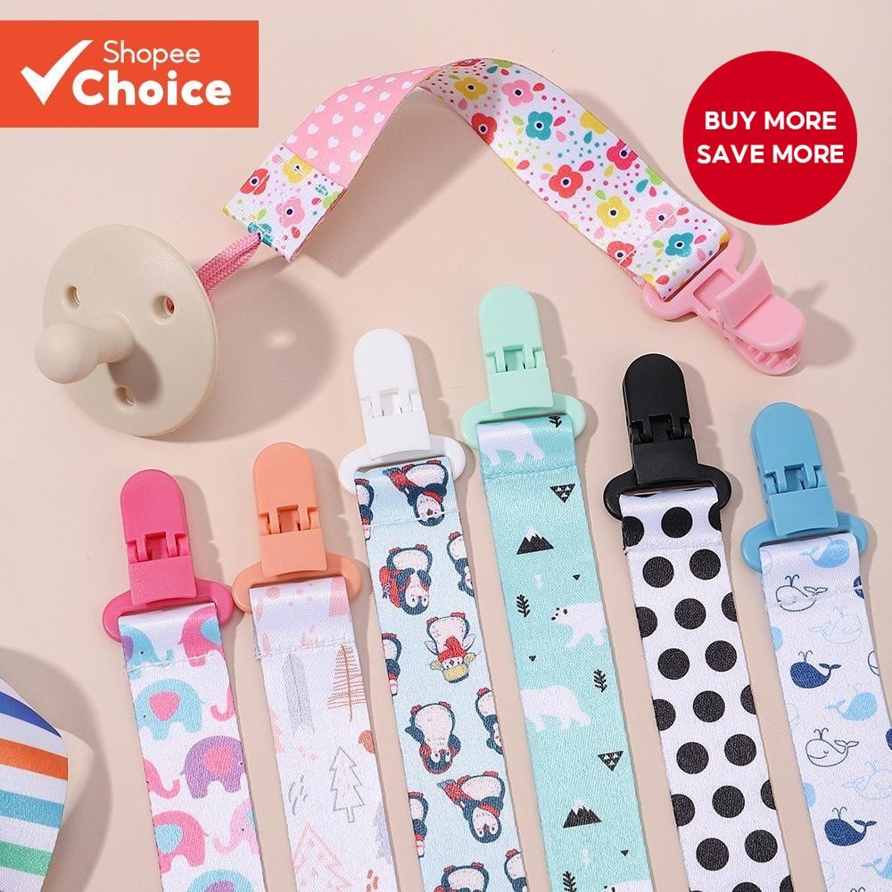1 Pcs Fixed Button Baby Cartoon Pacifier Clips Chains Ribbon Soother ...