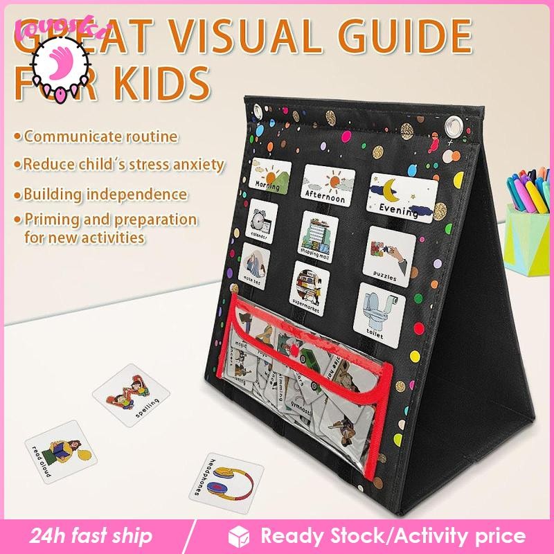 [Lovoski] Kids Visual Schedule Chart Visual Behavior Tool Wall Hanging ...