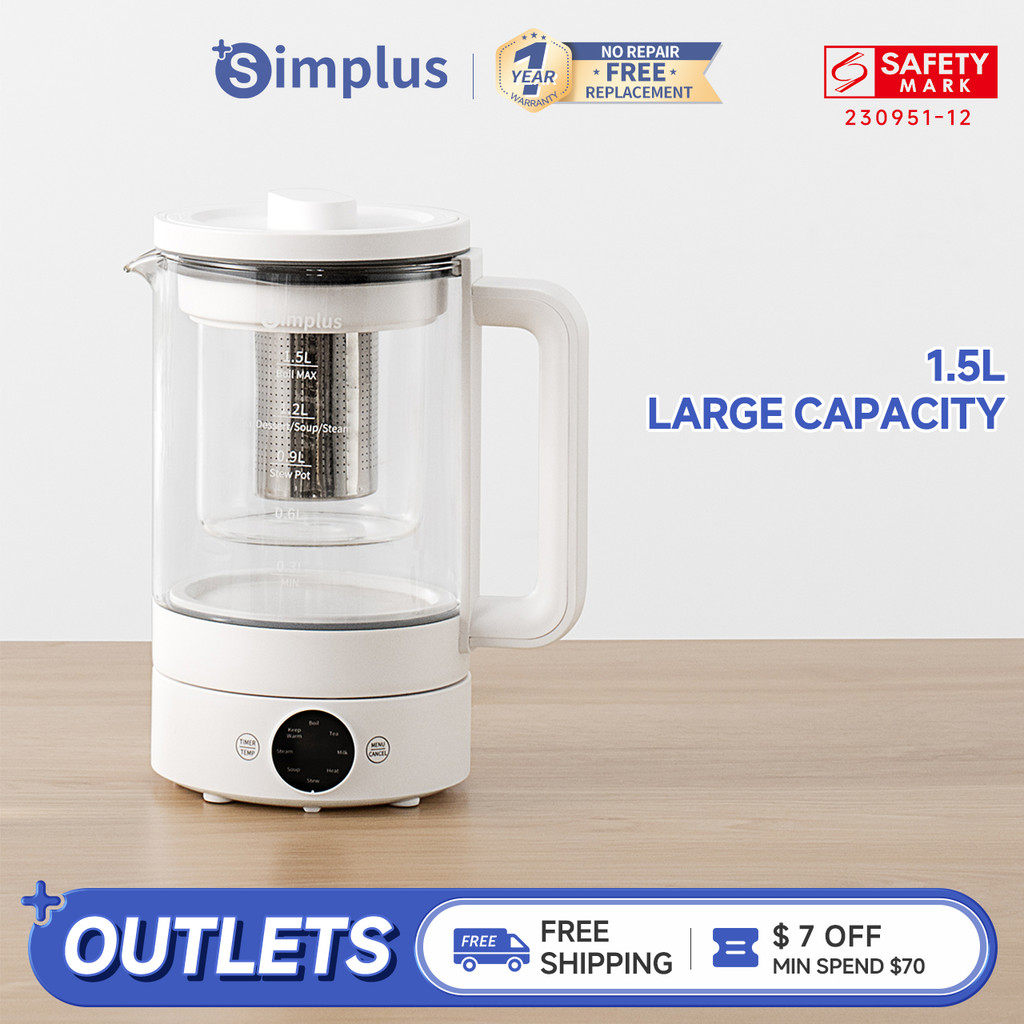 Simplus 1.5L Health Pot Household MultiFunctional Automatic Power Off ...