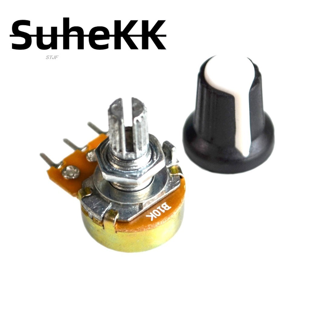 5PCS/LOT 10K OHM 3 Terminal Linear Taper Rotary Volume B Type ...