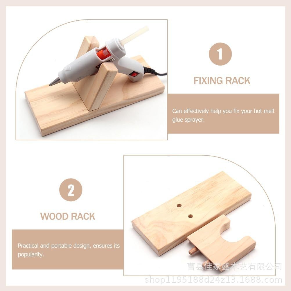 Wooden Hot Melt Gun Stand Wooden Base Hot Melt Glue Gun Holder Original ...