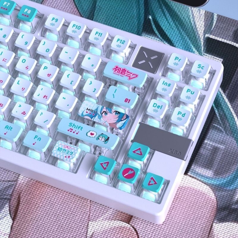 Hatsune Miku Keycap 120 Keys OEM Profile PBT PC Dye Sublimation ...