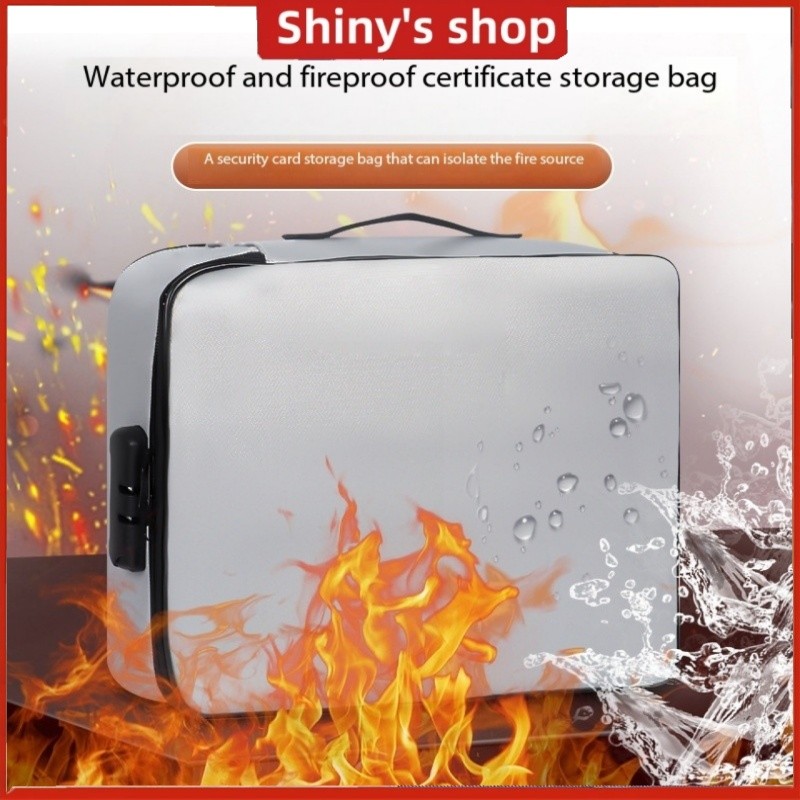 Fire and Water Resistant Document Storage Bag Folder File Holder ...