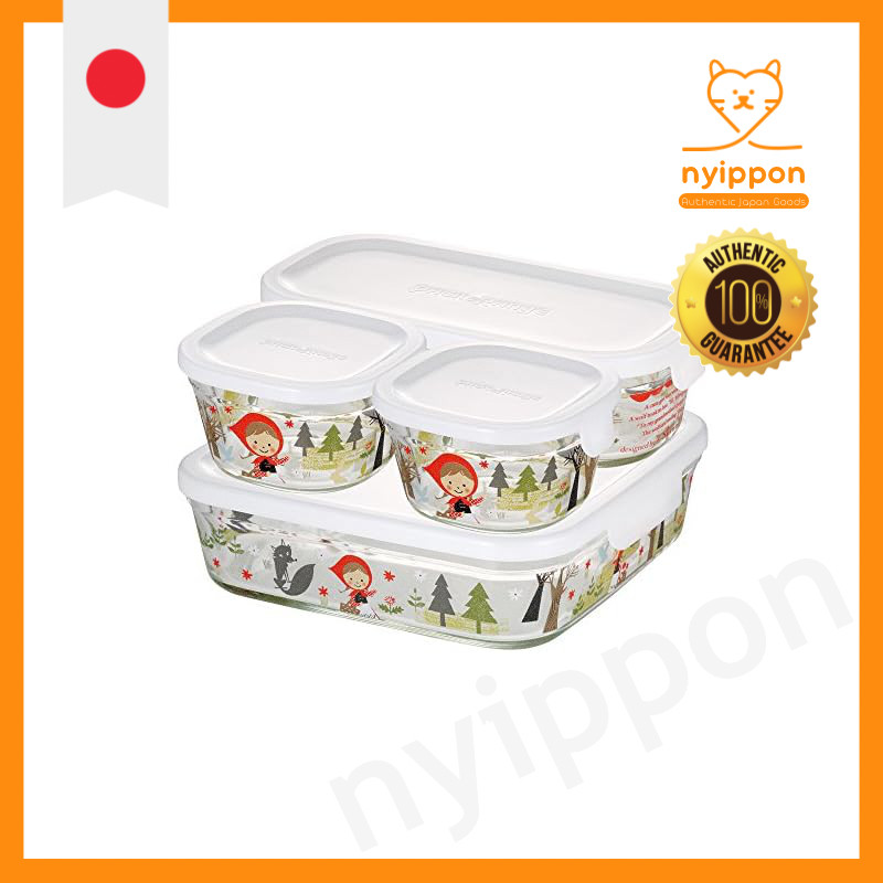 Iwaki Heat-Resistant Glass Storage Containers Shinji Katoh Precious Red ...