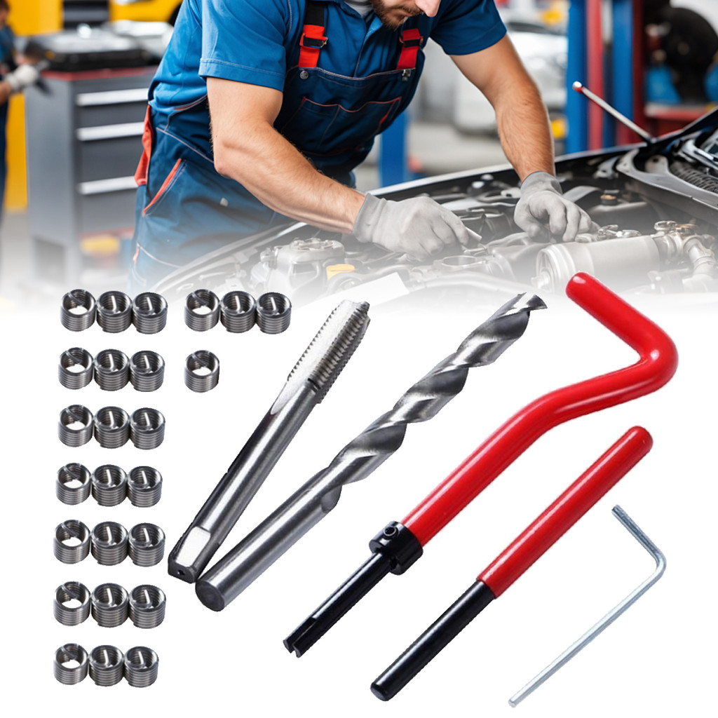 Helicoil Kit Pieces Thread Tool Thread Repair Screw Tap Set For Engine ...