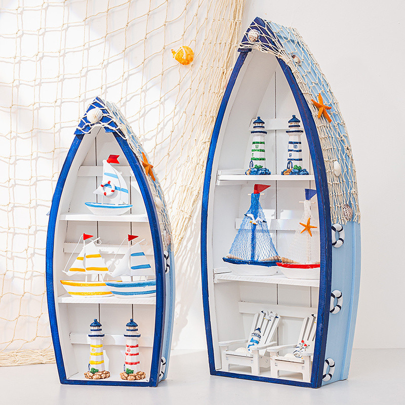 Mediterranean Summer Window Art Gallery Layout Creative Boat Display ...