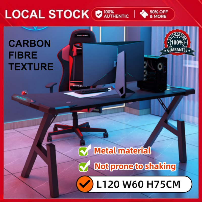 Carbon Fiber Gaming Computer Desk Simple Office Worktable Home Bedroom ...