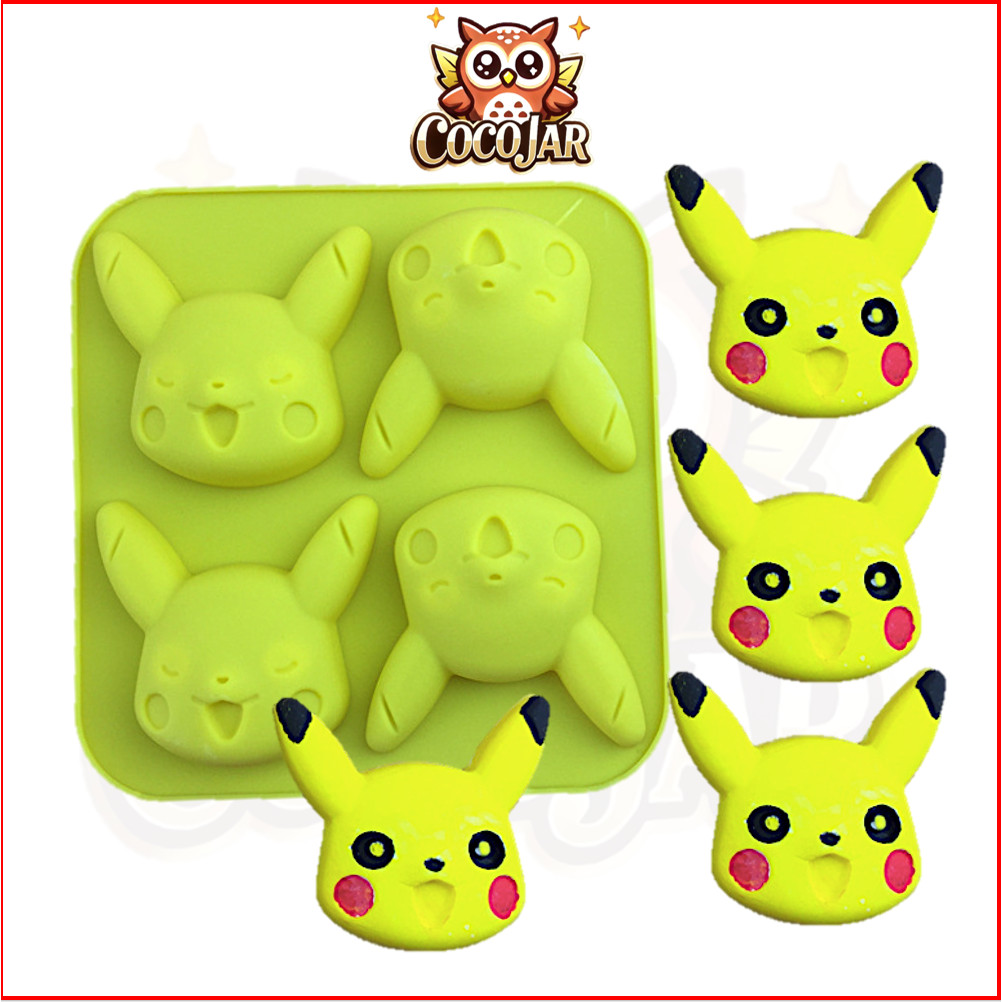 Pikachu Silicone Mold - Pokemon Birthday Cake Cupcake Mould Acuan Kek ...
