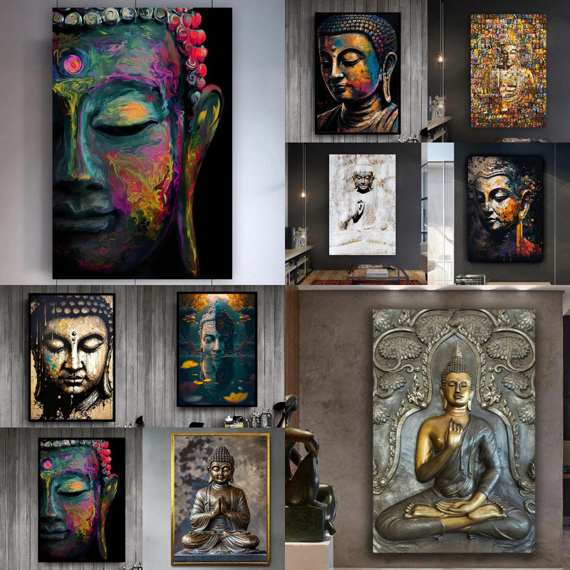 Buddha Canvas, Wall Art Canvas Design, Asian Wal Art, Buddha Print Wall ...