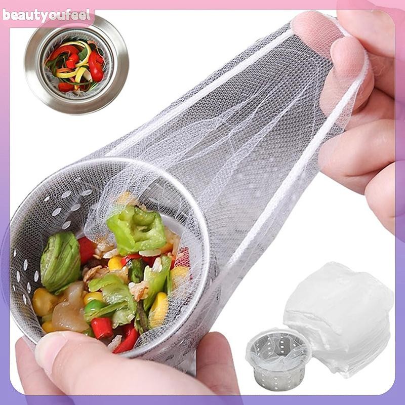 [Beautyoufeel] 100Pcs Disposable Kitchen Sink Filter Mesh Sewer Garbage ...