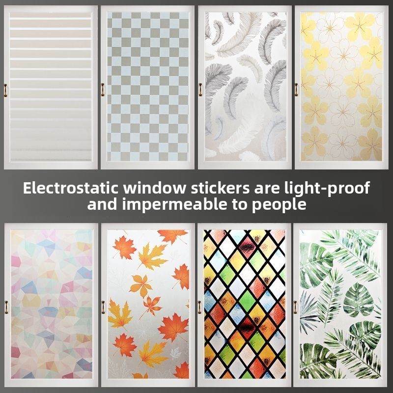 Frosted Static Cling Window Film Translucent Privacy Glass Window ...