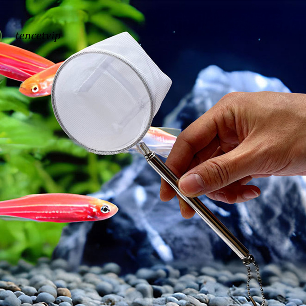 Vip Aquarium Cleaning Net Floating Debris Remover Long Handle Fine Mesh ...