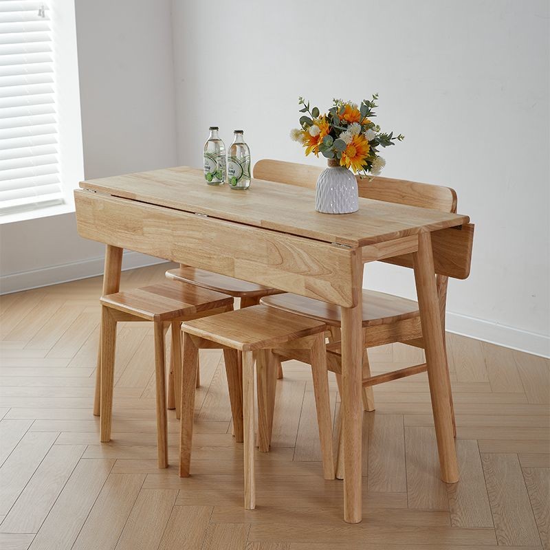Q-6/Solid Wood Folding Dining Table Small Apartment Home Retractable ...